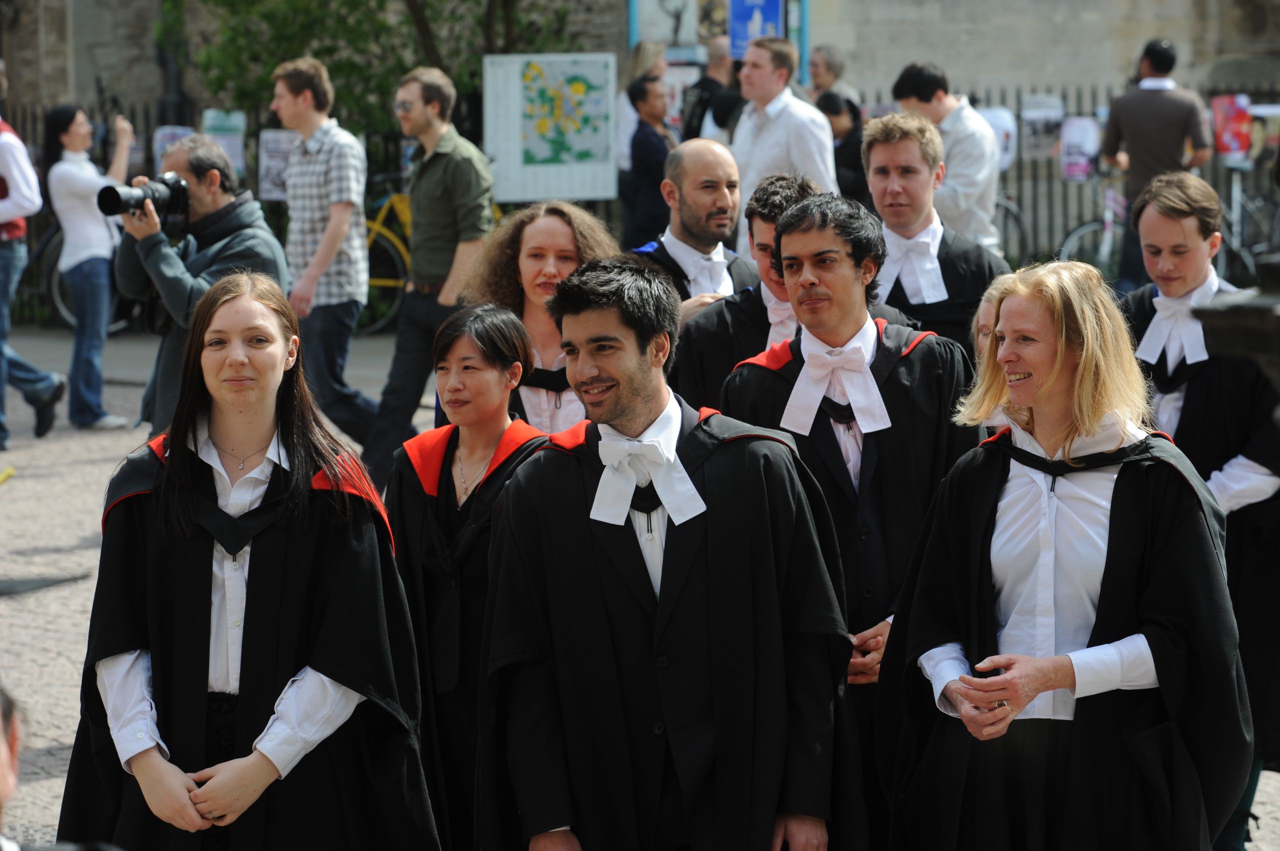 Student with rowing trophies, Wolfson College Cambridge