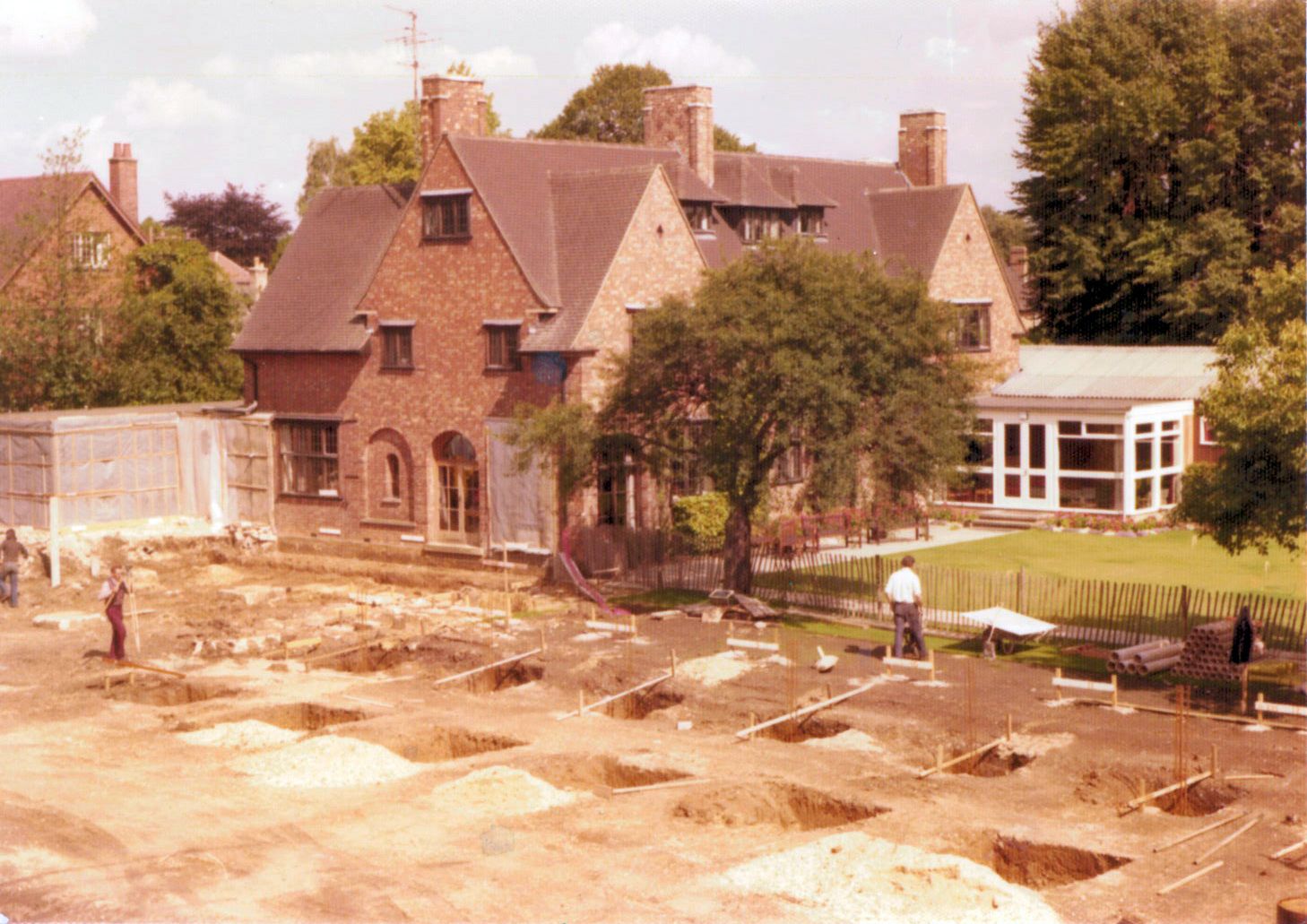 Bredon House and footings for Main Building 1 - colour adjusted